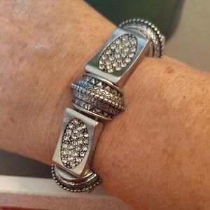 Elegant Silver Crystal Bracelet